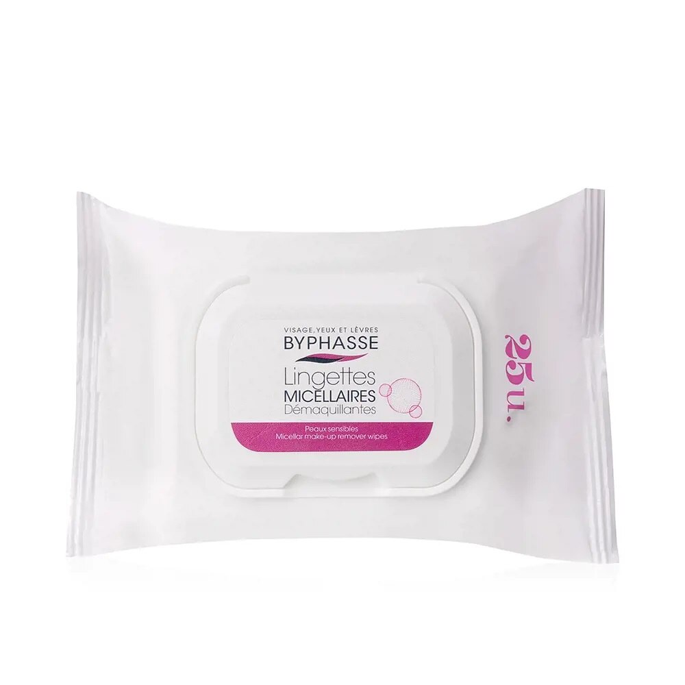 Byphasse, Byphasse, Micellar Water, Cleansing Wipes, For Face, 25 pcs
