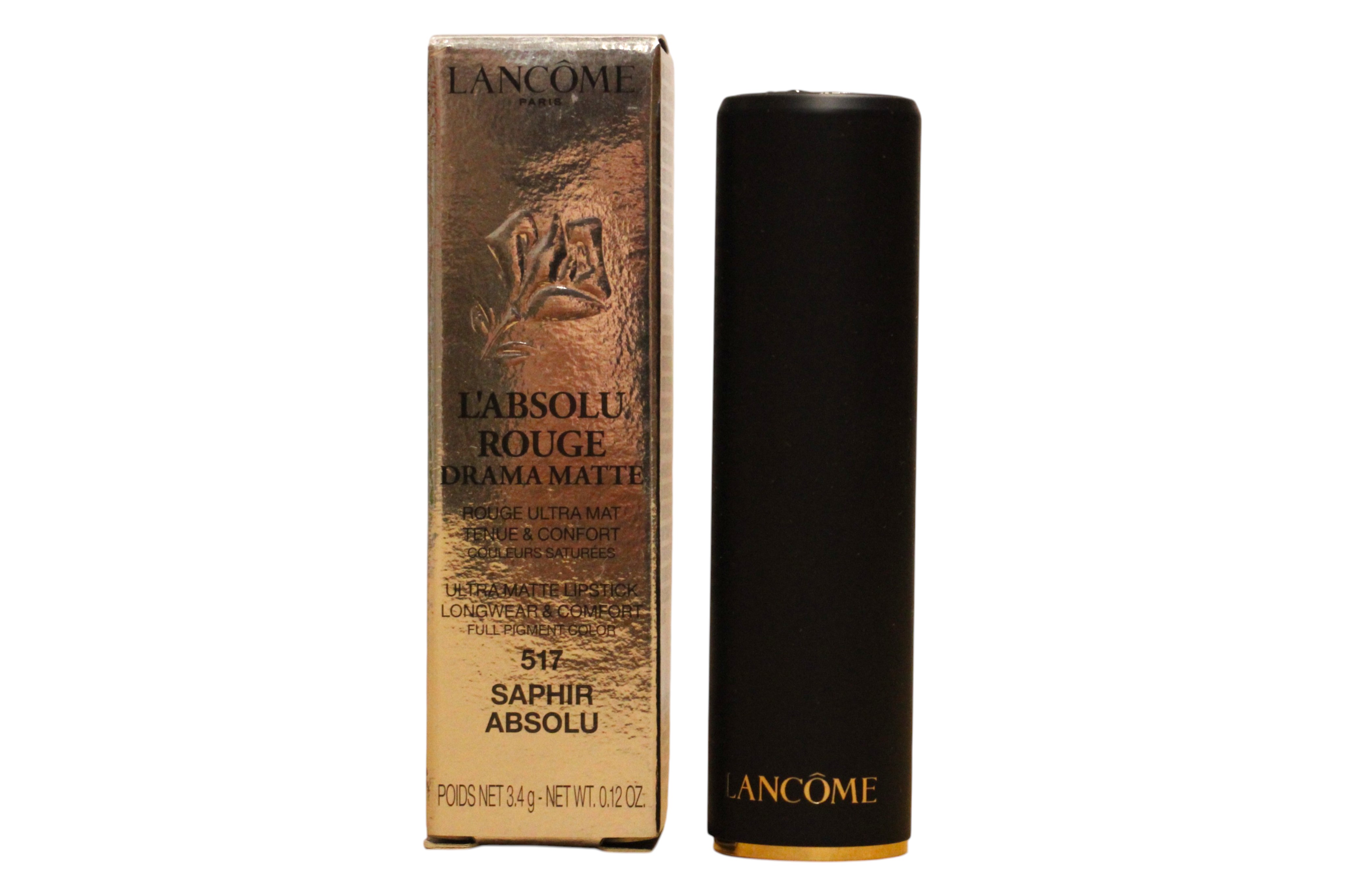 Lancôme, L'Absolu Rougă, Mat, Crema de lipitcă, 517, Saphir Absoluu, 3,4 g