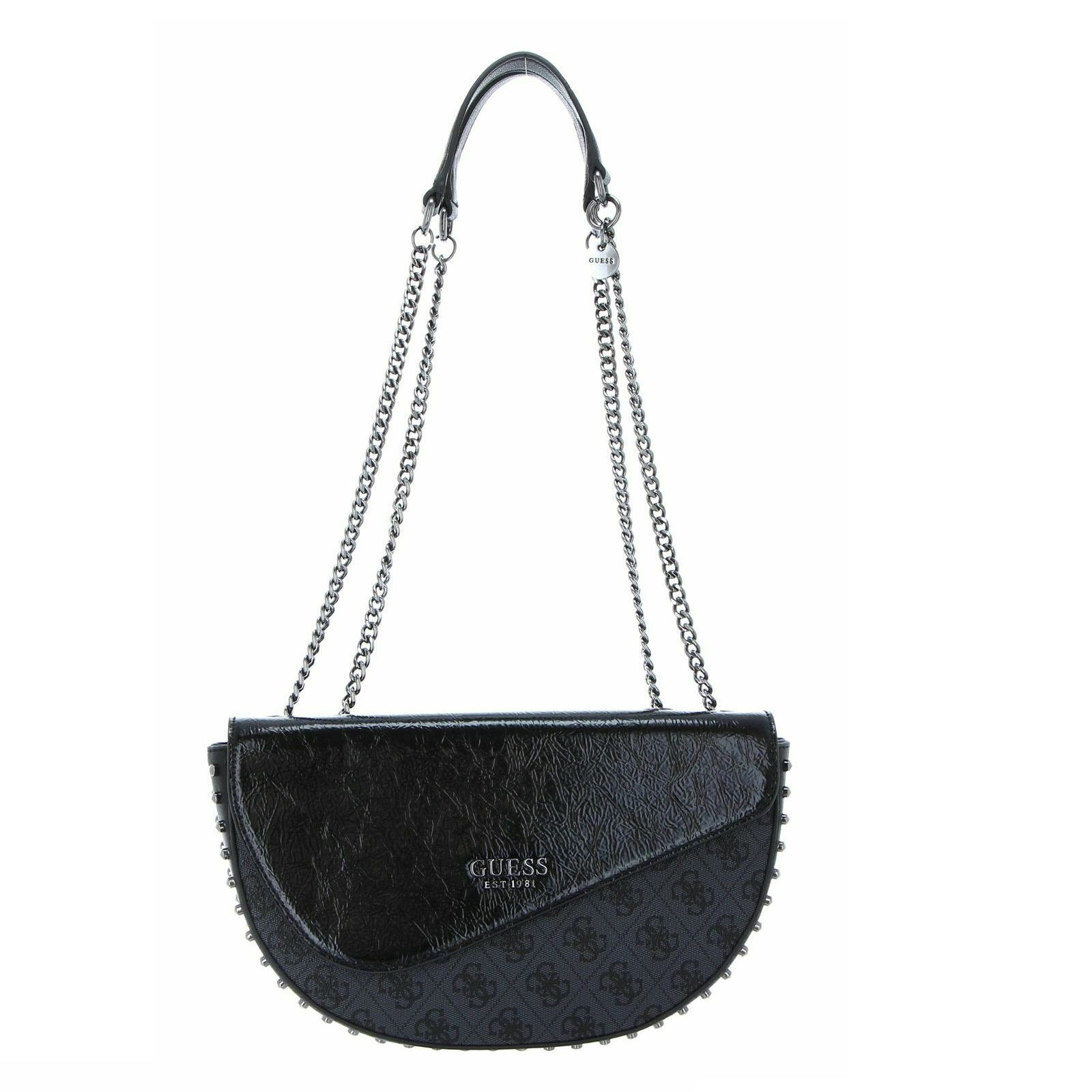 Guess, Guess, Convertible Xbody Flap, Textile Crossbody Bag, Black, 85 x 50 cm, For Women