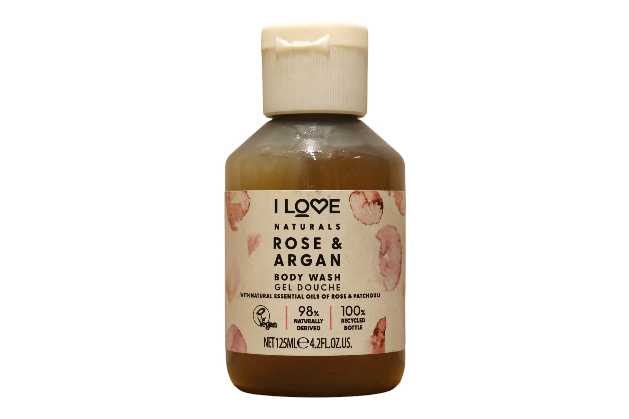 Amorul meu, Colecția Naturale, Vegană, Trandafir și Argan, Hidrantare, Geamantan de duș, Pentru toate tipurile de piele, 125 ml.