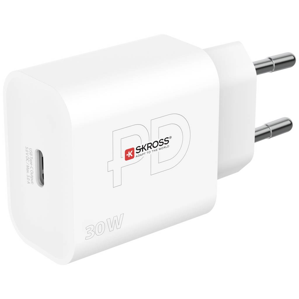 Skross Power Charger EU USB charger 30 W 1x USB-C® White Indoo SKCH000430WPDEUCN