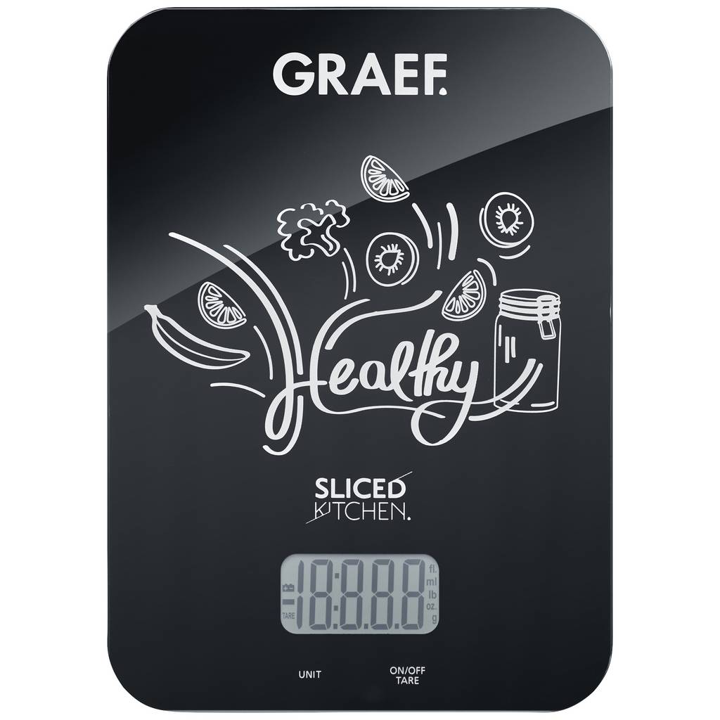 Graef KS 202 Kitchen scales Digital Weight range=5 kg Black 200 x 145 x  KS202EU