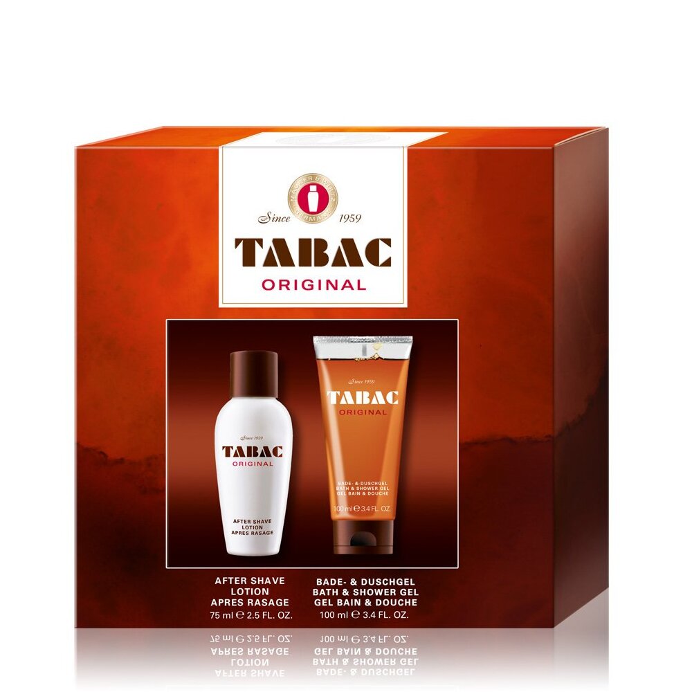 Set Tabac: Original, After-Shave Lotion, 75 ml + Original, Cleansing, Shower Gel, All Over Body, All Skin Types, 100 ml
