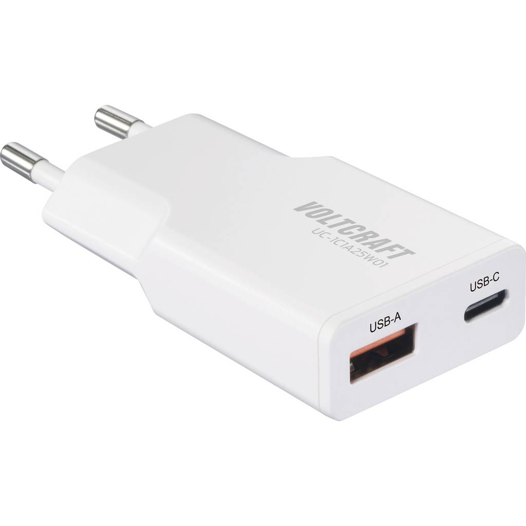 VOLTCRAFT UC-1C1A25W01 USB charger 25 W 1x USB-A, 1x USB-C® Fast Cha VC-17010775