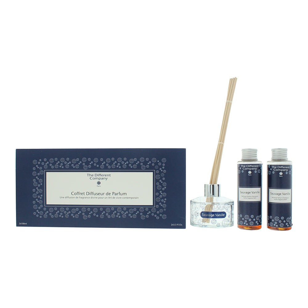 Setul Duo, Compania Diferită, Sauvage Vanilie, Vanilie, Dezinfectant de aer pentru cameră, 2 buc., 100 ml.