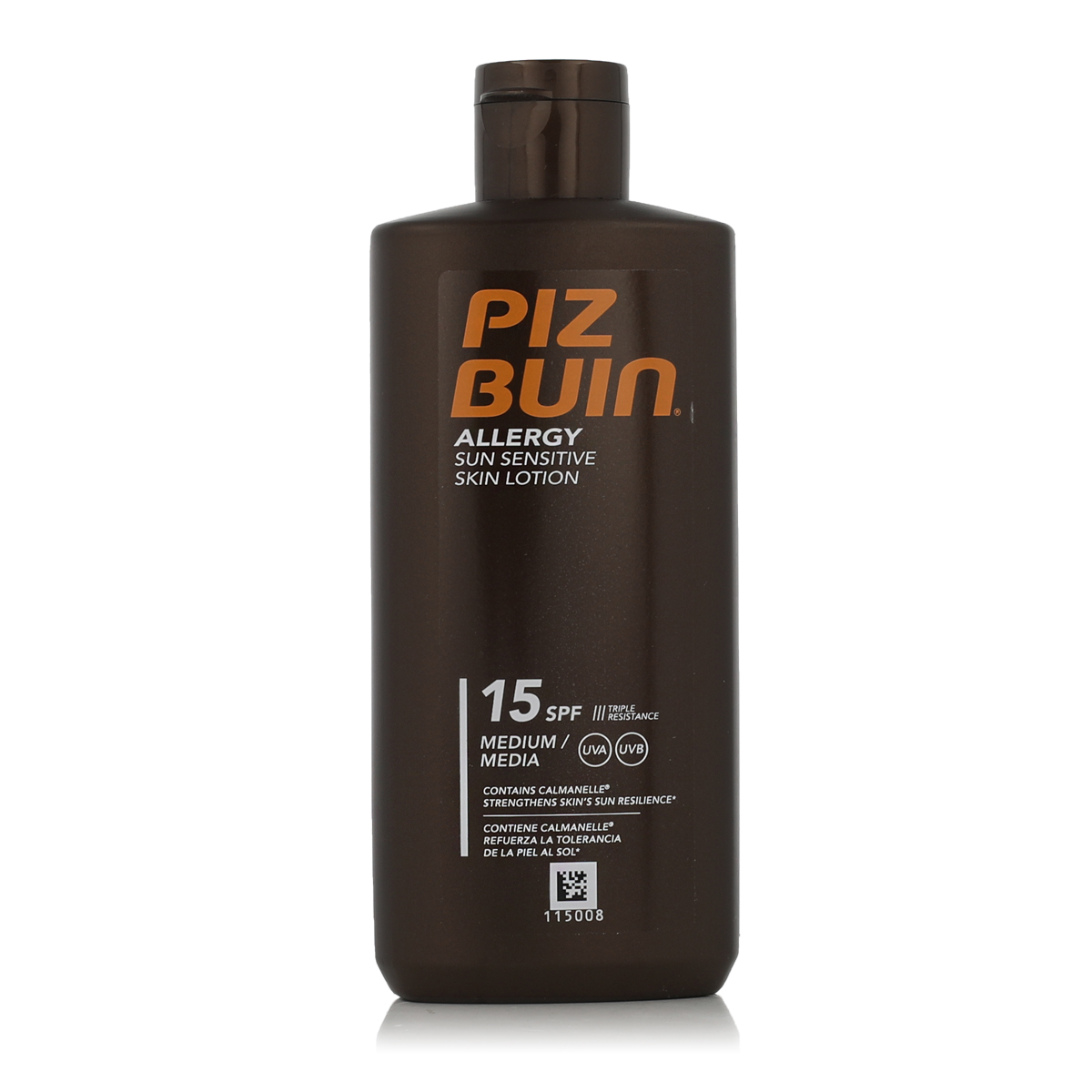 Piz Buin Lotoție pentru pielea sensibilă la soare cu protecție SPF 15, 200 ml.