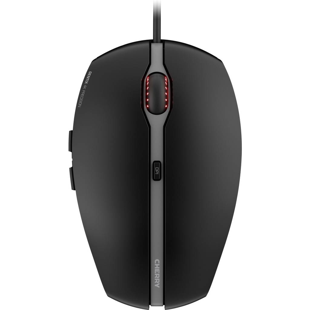 CHERRY GENTIX 4K Mouse USB Optical Black 6 Buttons 800 dpi, 1200 dpi,  JM-0340-2
