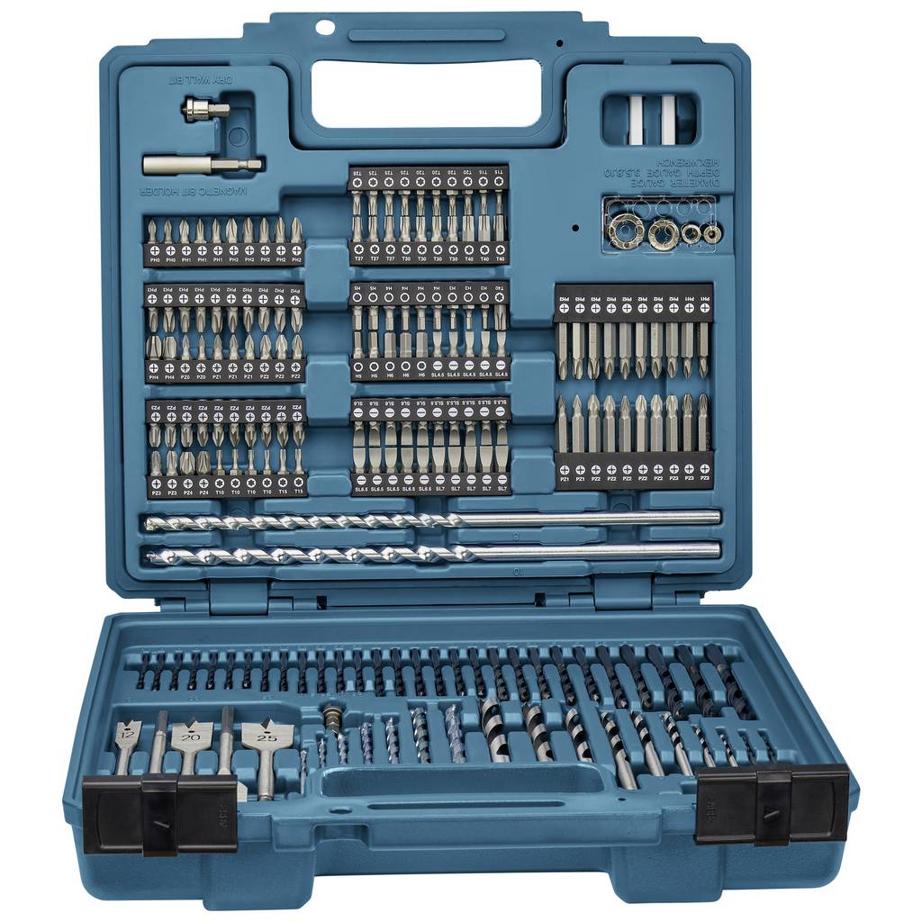 Makita E-11689 256-piece Drill bit set Metal, Stone, Concrete, Masonry,  E-11689