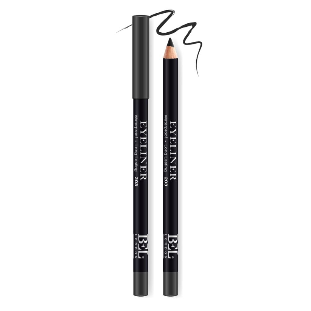 BEL Londra, BEL Londra, Ulei vegetal hidrogenat, Impermeabilizant, Color, Durabile pe termen lung, Crayon de ochi gel, 203, Negru, 0,78 g