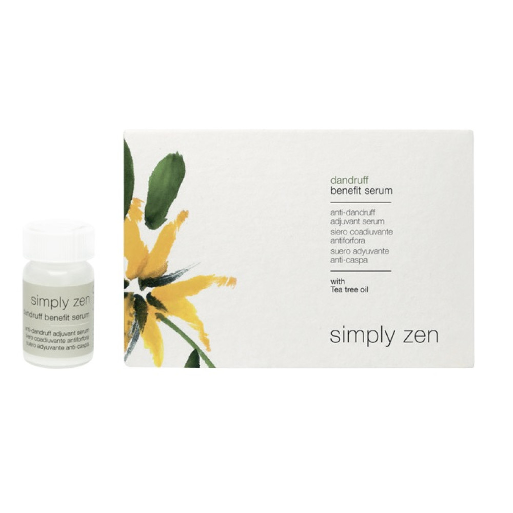 Setul, Simplu Zen, Beneficiile pentru pielea capului de dantură, Serul părului, Antidantureal, 12 buc., 5 ml.