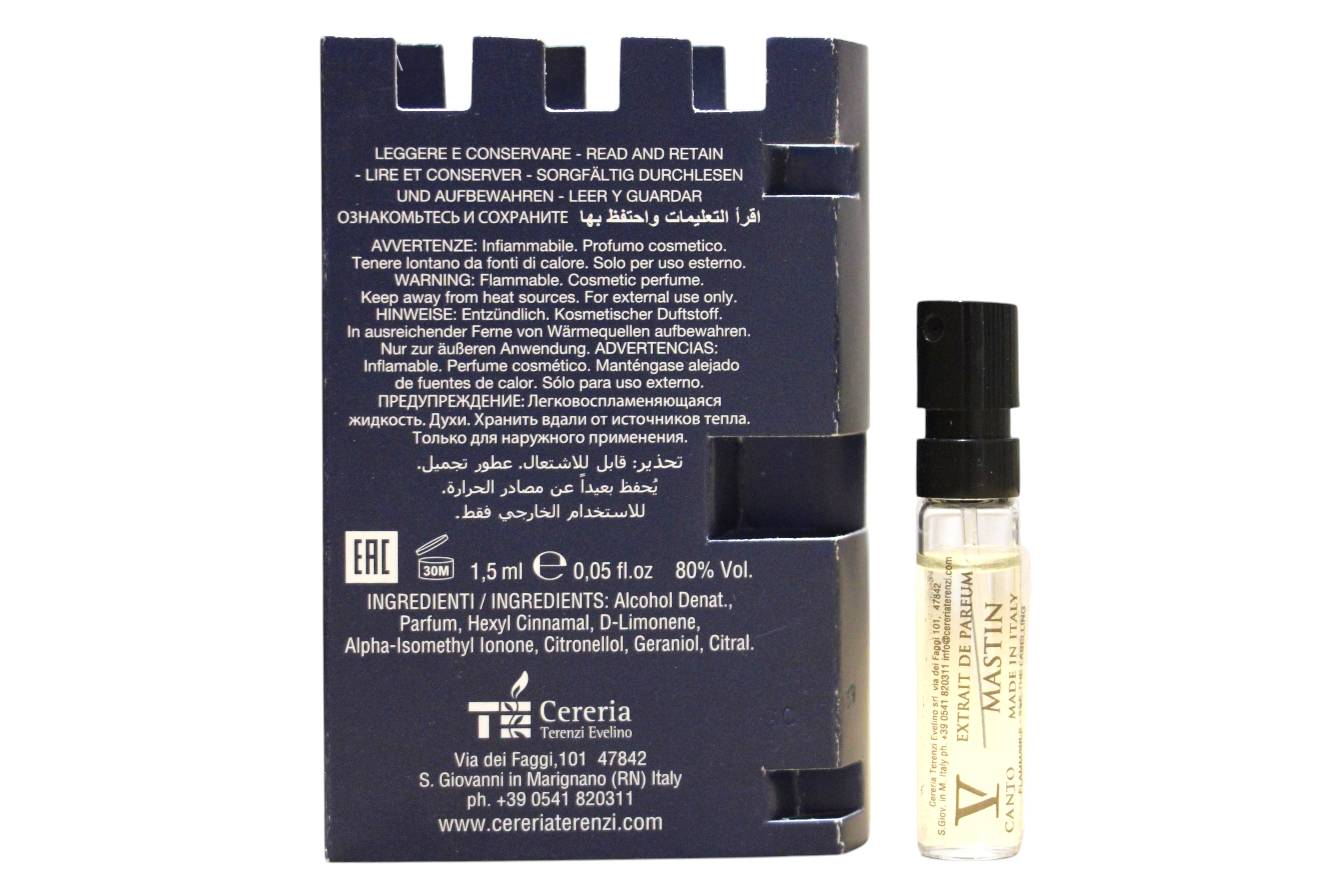 V Canto, Mastin, Extrait De Parfum, Unisex, 1.5 ml *Vial