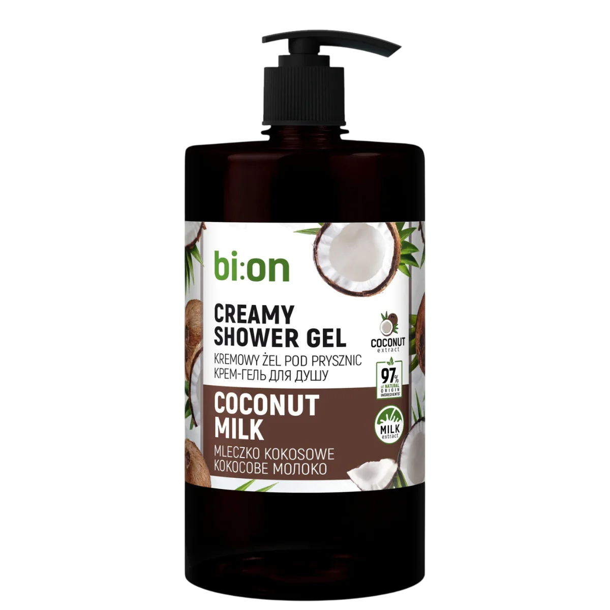 Bio Naturell, Bio Naturell, Ulei de Coco, Geamantan pentru Dus, Pentru Toate Tipurile de Piele, 946 ml.