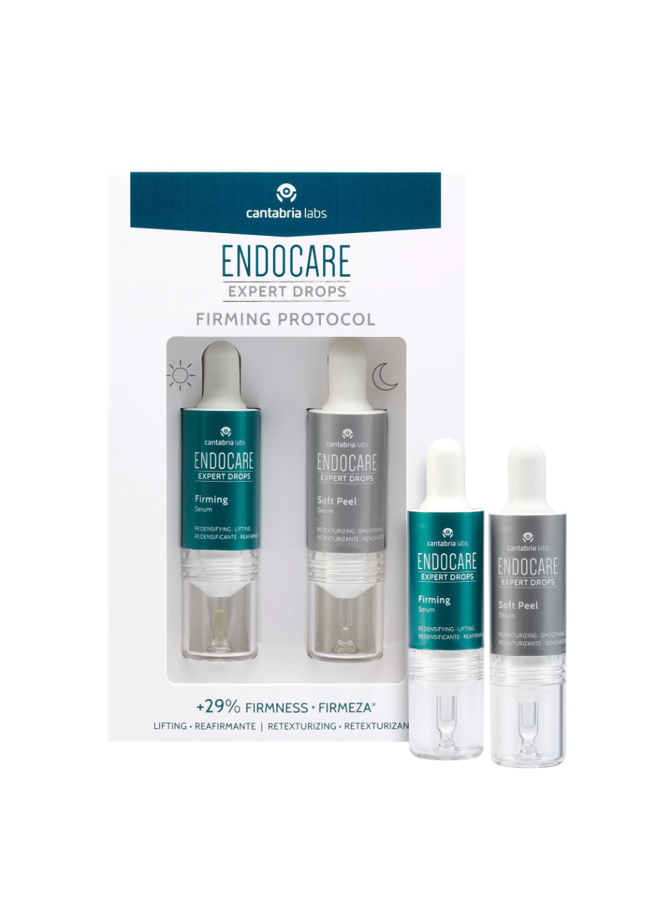 Cantabria Laboratuvarı: Endocare Uzman Damgalar, Kollajen Artırıcı, Gündüz, Cilt İyileştirici Serumu, Yüz için, 10 ml + Endocare Uzman Damgalar, Peeling, Gece, Cilt Temizleyici Serumu, Yüz için, 10 ml