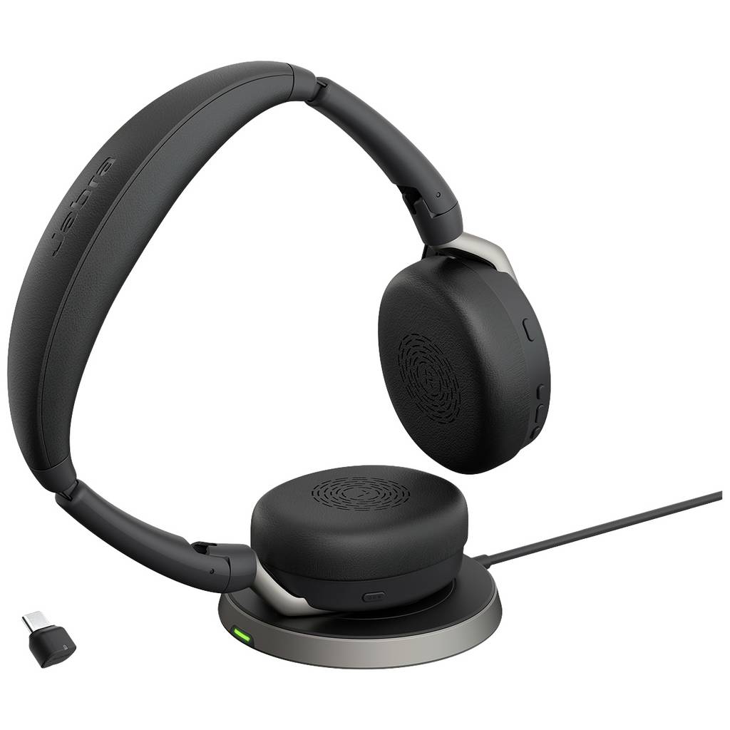 Jabra Evolve2 65 Flex Link380c UC + pad On-ear headset Bluetooth®  26699-989-889