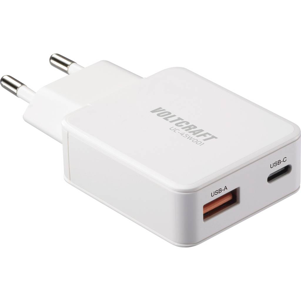VOLTCRAFT UC-1C1A45W01 USB charger 45 W 1x USB-A, 1x USB-C® Fast Cha VC-17009805