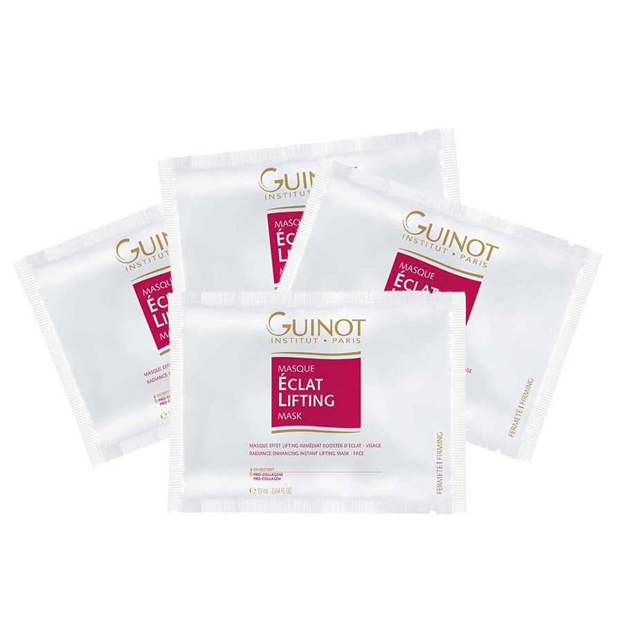 Setul, Guinot, Eclat, Vitamina C, Lifting, Noapte, Crema de Masca, Pentru Față, 4 buc., 19 ml.