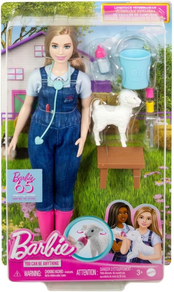 Barbie 65Th Anniversary Careers Farm Vet Doll HRG42