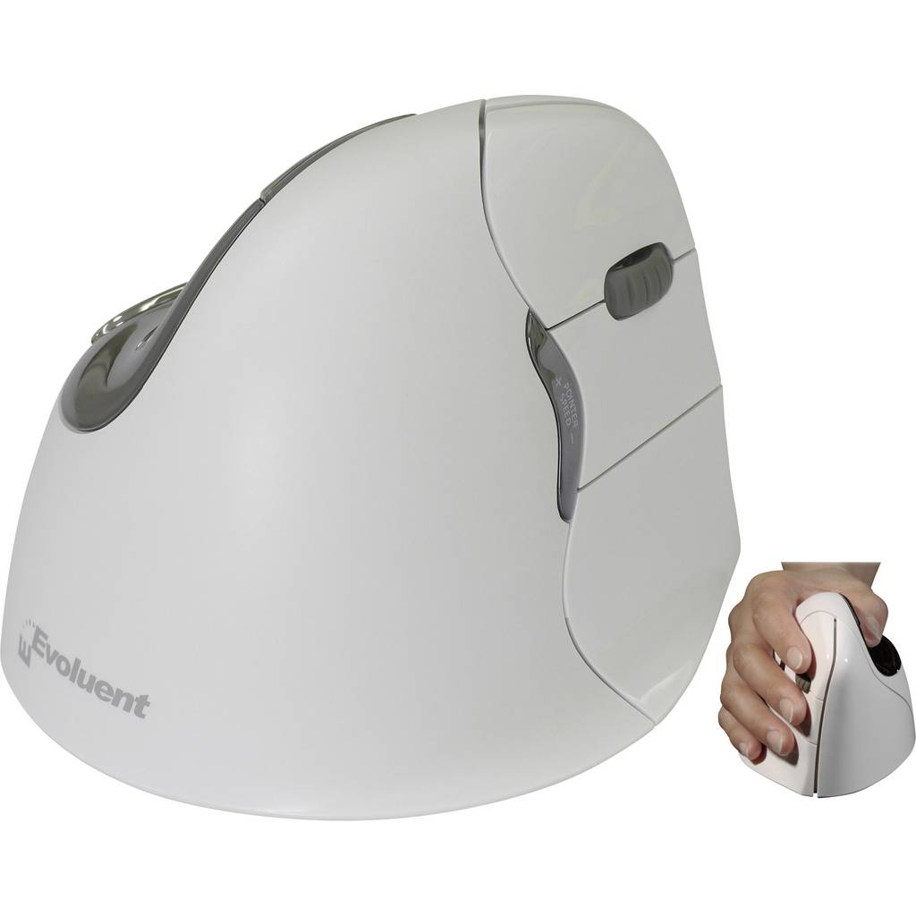 Evoluent VerticalMouse4 VM4RB Mac Mouse ergonomic Bluetooth® Optic White VM4RB