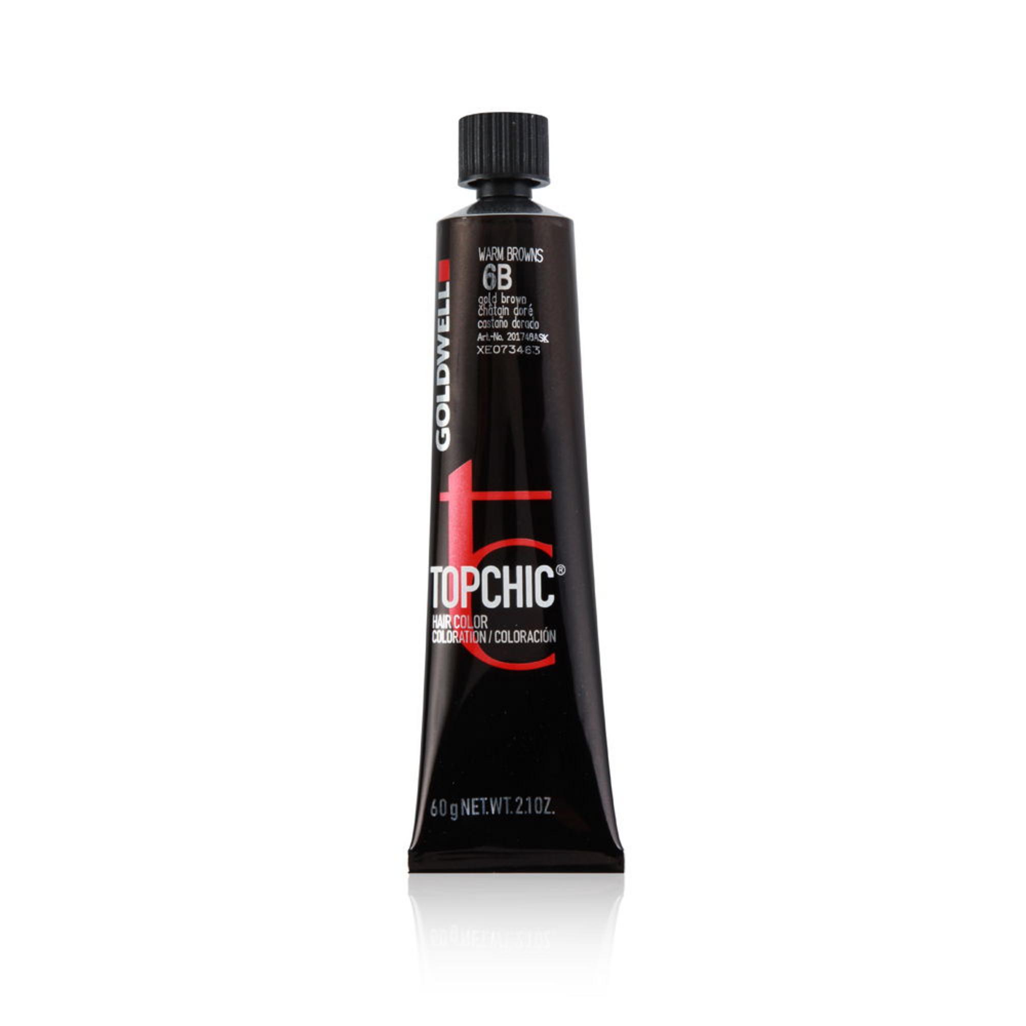 Goldwell, TopChic, Pălăria de păr permanentă, 6B Auriu Castaniu, 60 ml.