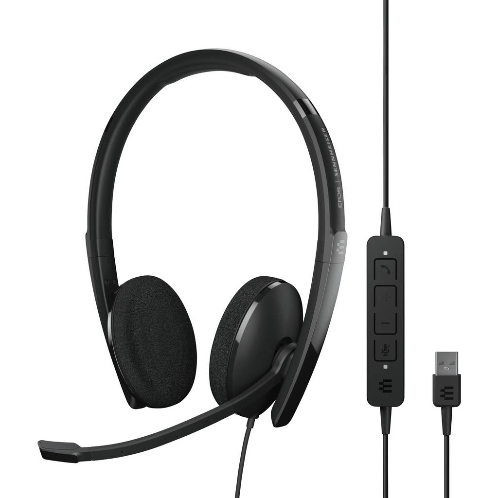 EPOS On-ear headset Corded (1075100) Stereo Black Noise cancelling Volum 1000915