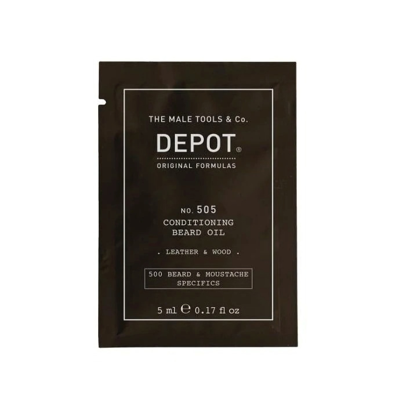 Depozit, 500 Detalii pentru Burtă și Păr de Barbier Nr. 505, Ulei pentru Burtă, Piele și Lemn, Vitamina E, Pentru Strălucire și Suavizare, 5 ml