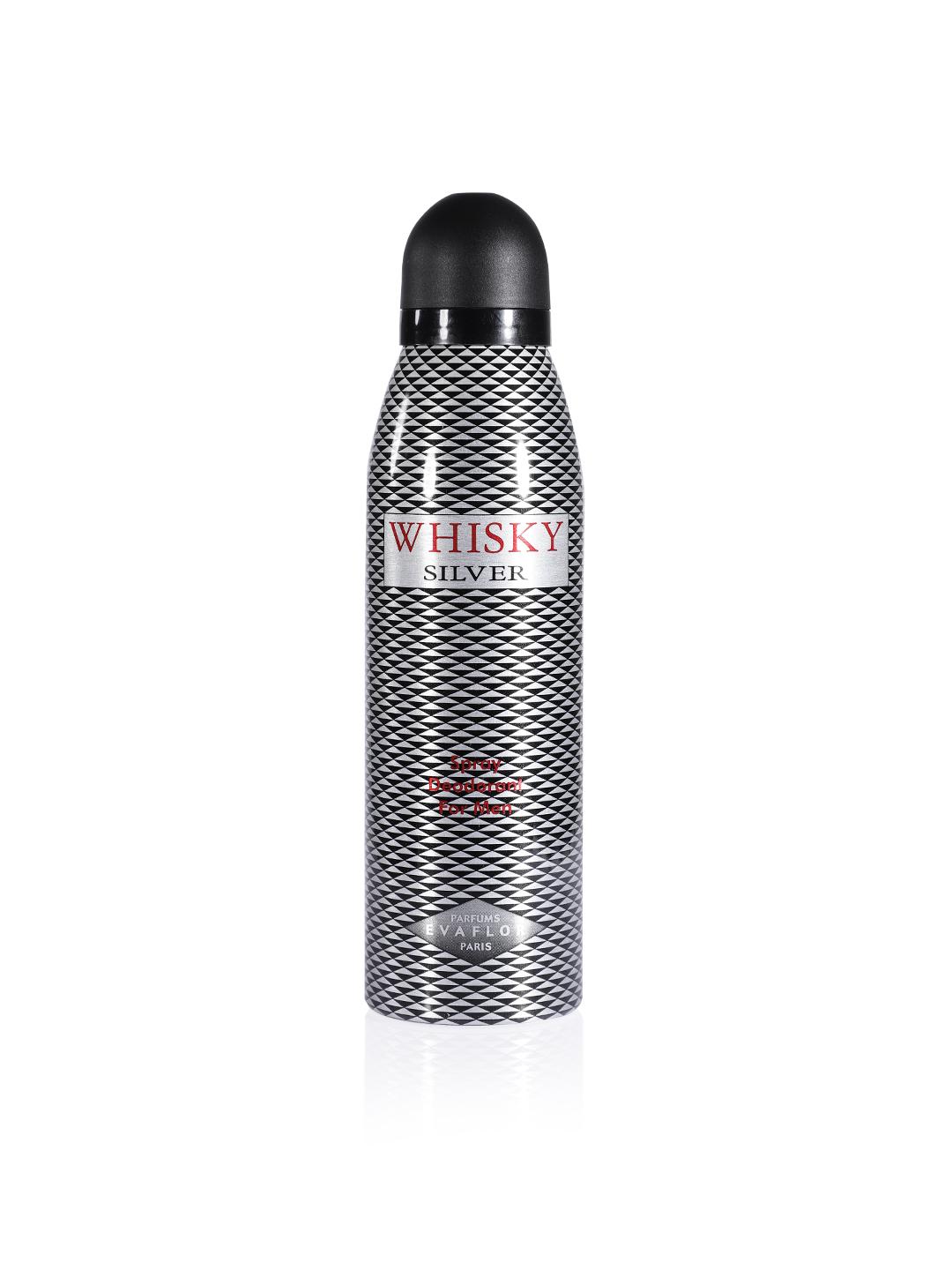 Evaflor, Whisky Silver, Spicy, Deodorant Spray, For Men, 200 ml