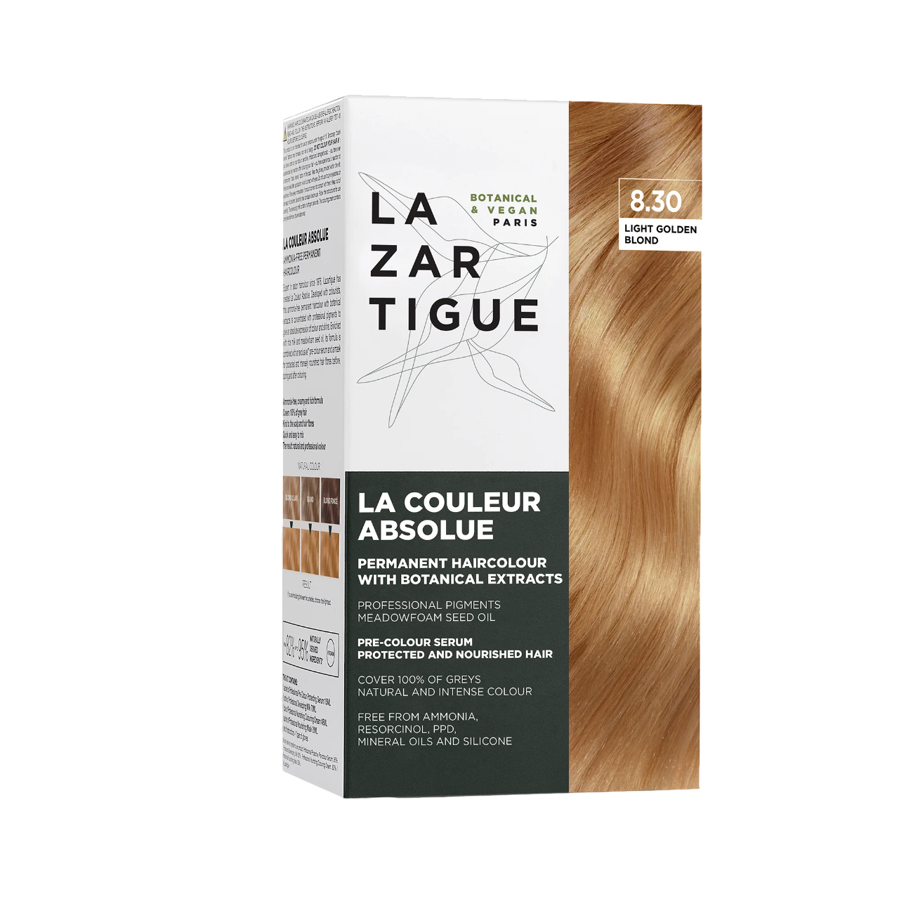 Lazartigue, Culoarea Absolută, Păr Permanenți cu Colorant, 8.30 Luminos blond deschis, 143 ml