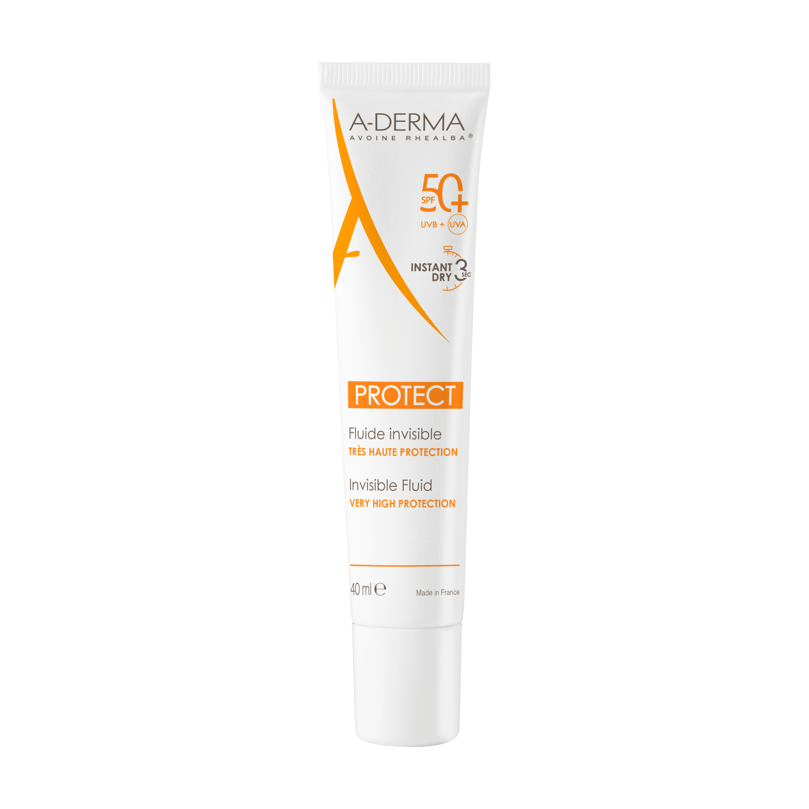 A-Derma, Protect, High UV protection, Sunscreen Fluid, SPF 50+, 40 ml