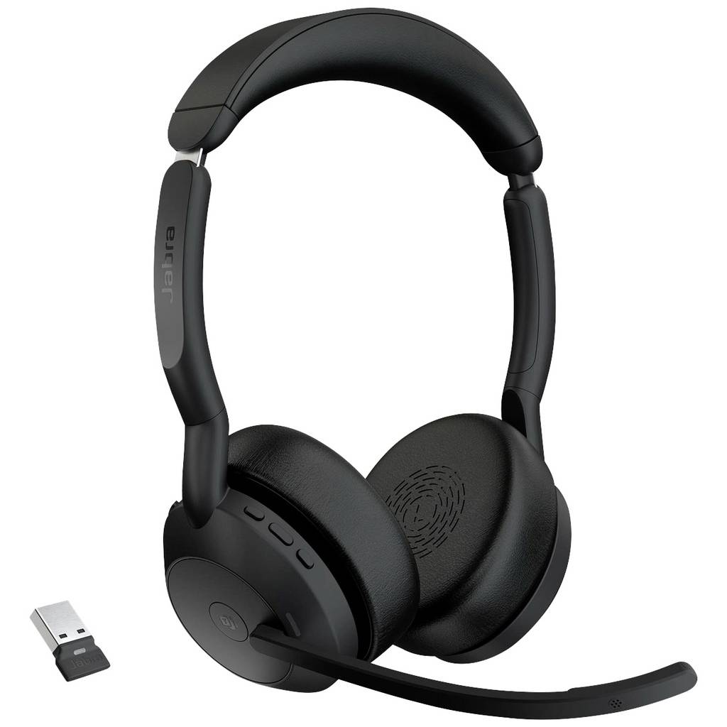 Jabra Evolve2 55 MS Stereo On-ear headset Bluetooth® (1075101) Ste 25599-999-999