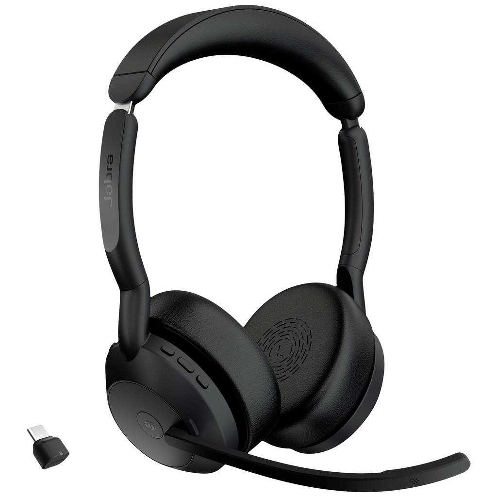 Jabra Evolve 2 55 MS Stereo On-ear headset Bluetooth® (1075101) St 25599-999-899