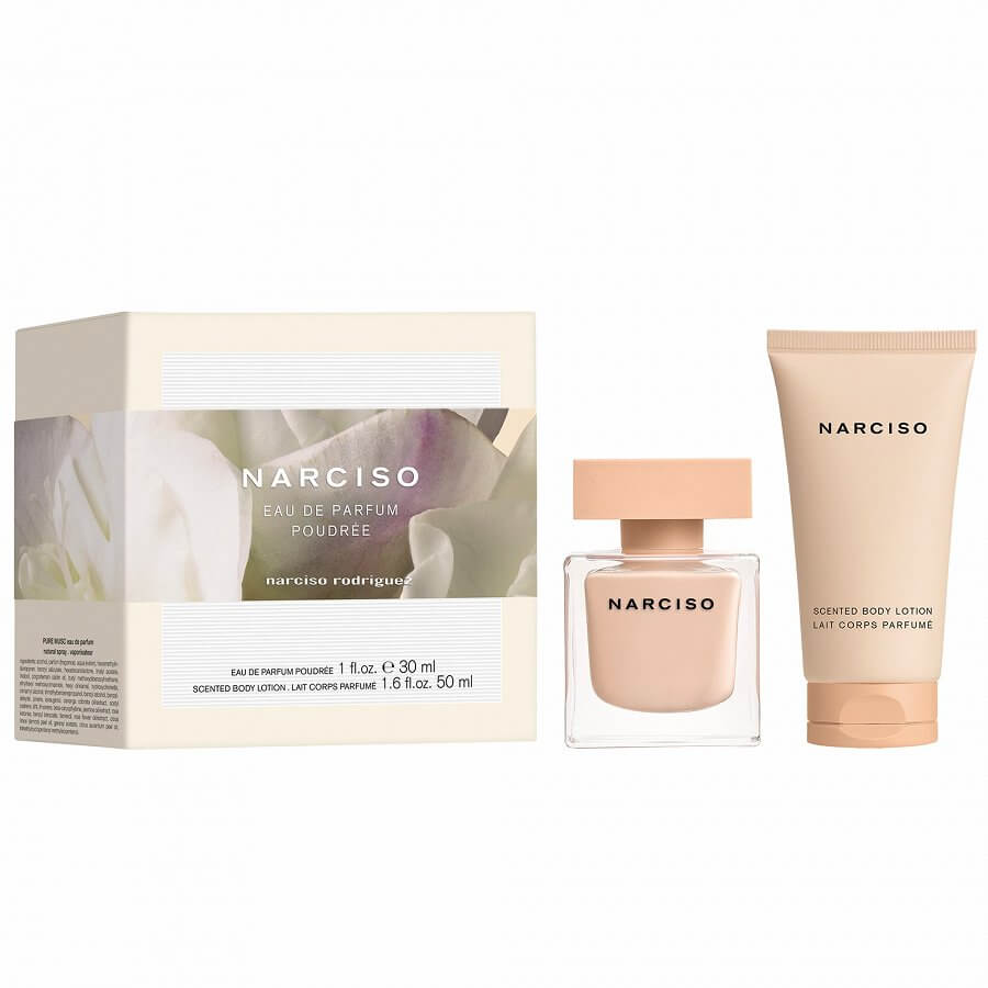 Narciso Rodriguez: Narciso Poudree, Eau de parfum pentru femei, 30 ml + Narciso Poudree, Hidrantă, Loțiune corporală, 50 ml.