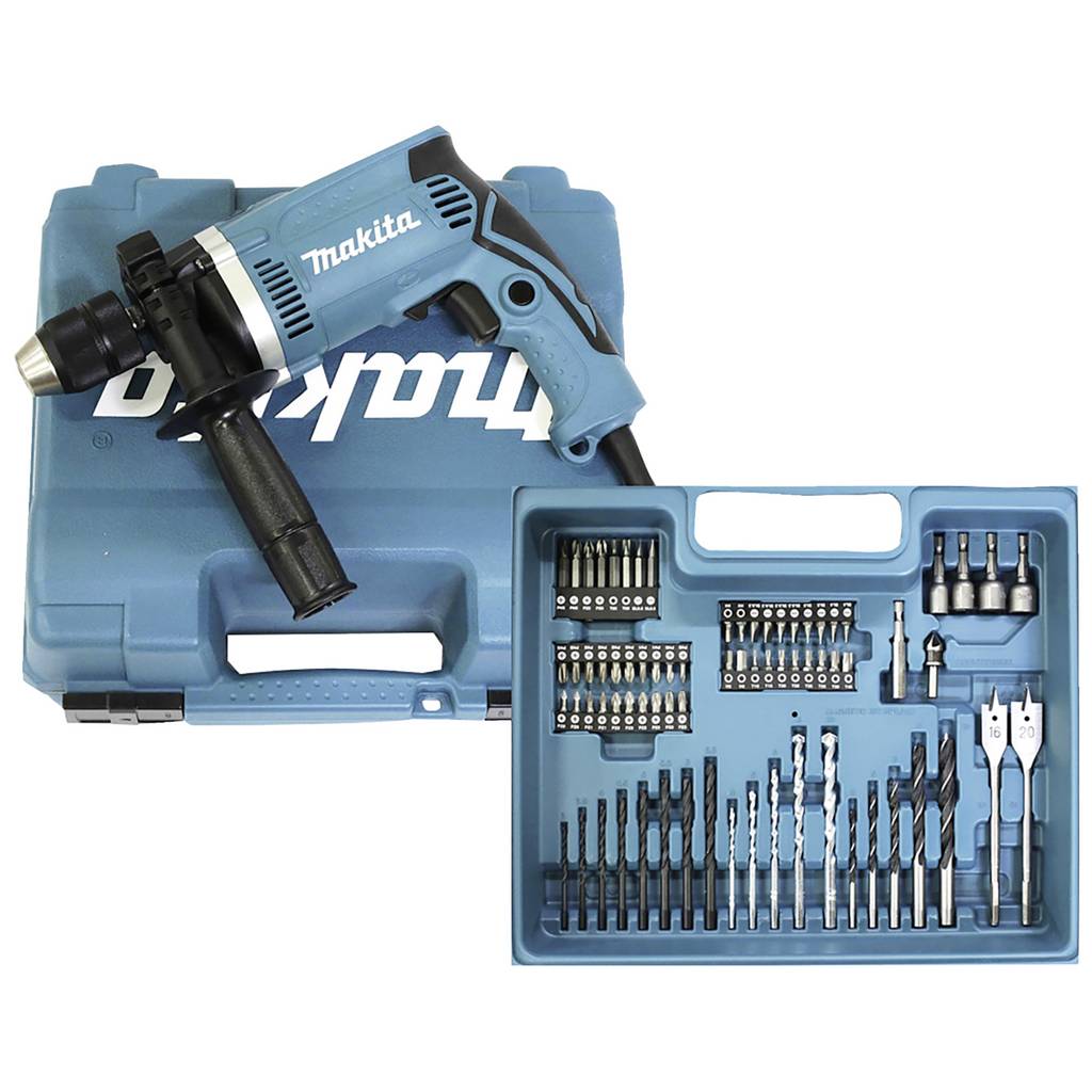 Makita HP1631KX3 1-speed-Impact driver 710 W incl. accessories, incl.  HP1631KX3