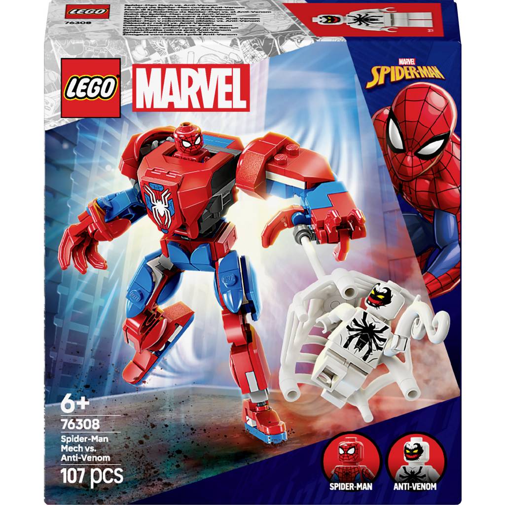 76308 LEGO® MARVEL SUPER HEROI Spider-Man mech vs. Anti-Venom 76308