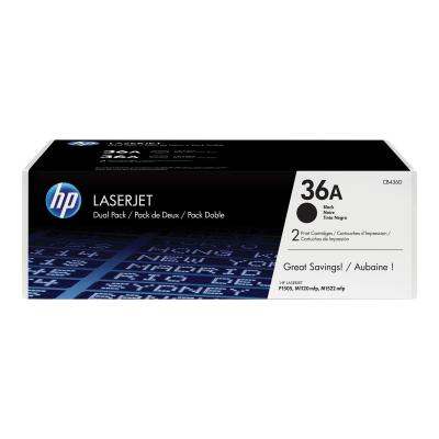 HP (CB436AD) No 36AD HP36AD HP 36AD Dual Pack Black Schwarz Cartridge (CB436AD)