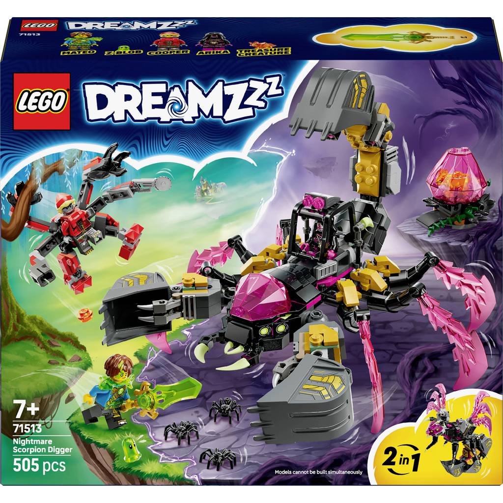 71513 LEGO® DREAMZZZ Nightlife-scorpion excavator (71513); construction to 71513