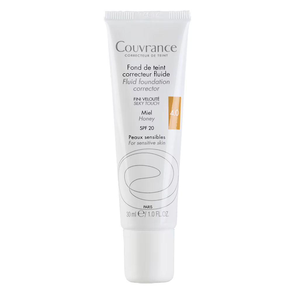 Avene, Couvrance, Liquid Foundation, 4.0, Honey, 20 SPF, 30 ml