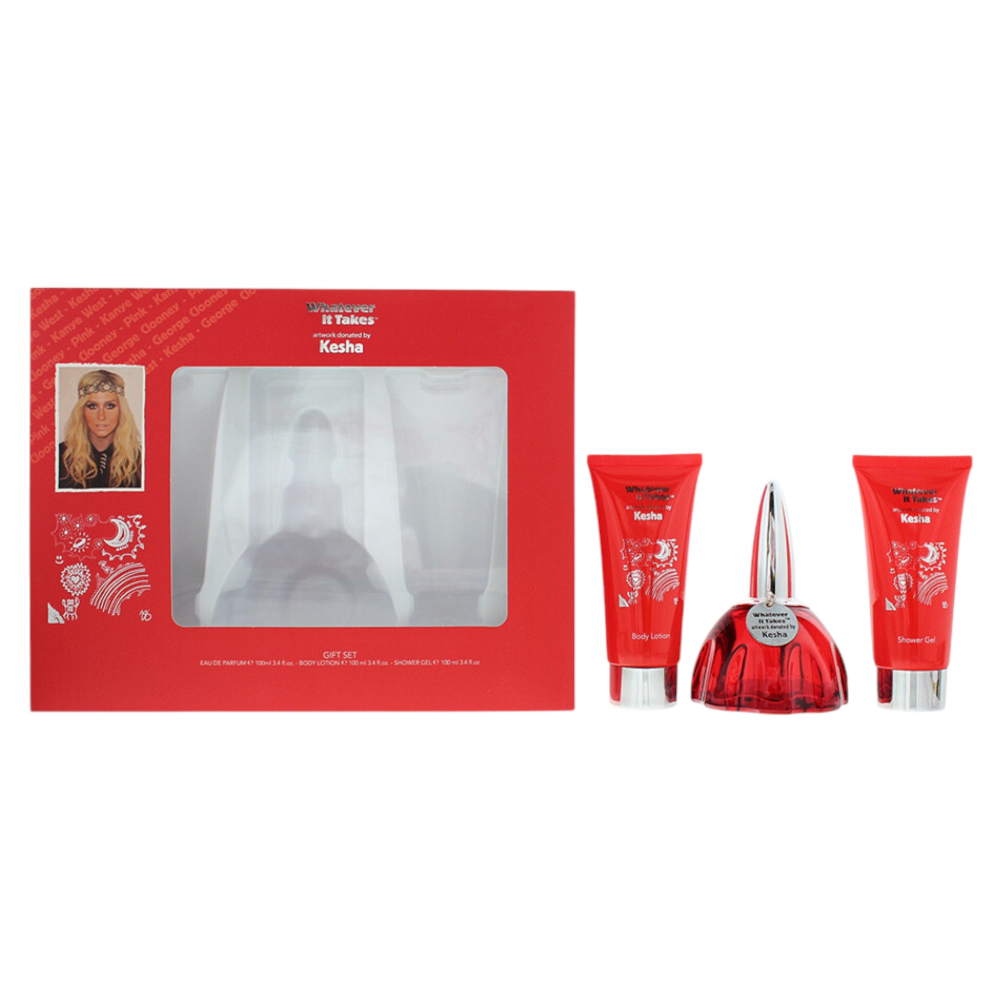 Kesha Seti: Ne Yapmana İhtiyacı Var, Parfümü, Kadınlar İçin, 100 ml + Ne Yapmana İhtiyacı Var, Nemlendirici, Vücut Kremini, 100 ml + Ne Yapmana İhtiyacı Var, Nemlendirici, Duş Jeli, Tüm Cilt Türleri için, 100 ml