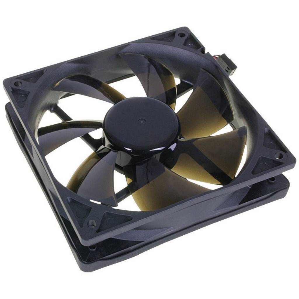 NoiseBlocker BlackSilent Pro PC fan Black (W x H x D) 120 x 120 x 25 mm L-PLPS