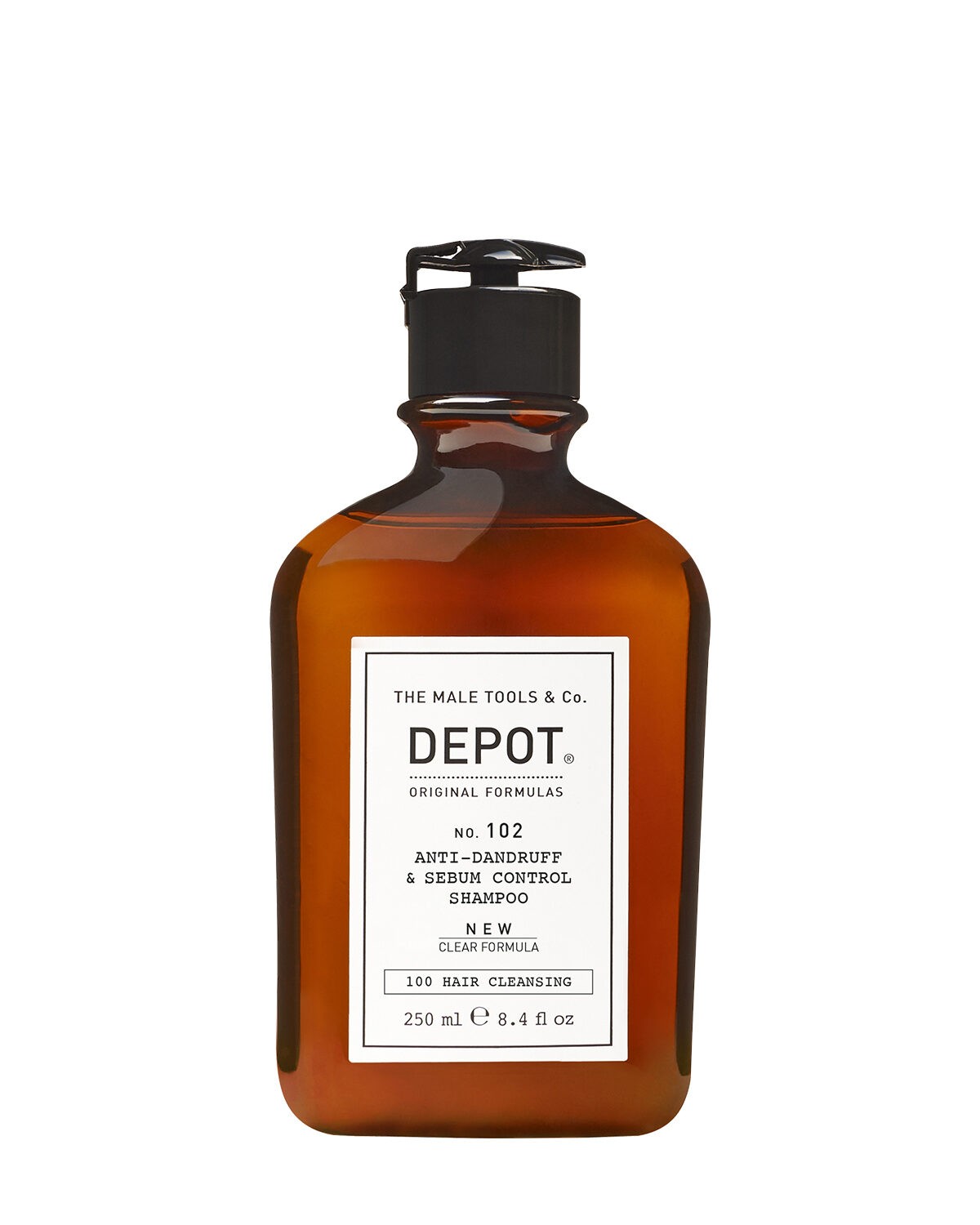 Depozit, 100 Curățare a părului Nr. 102, Complex botanic, Spumă de par, Control anti-dantel și control al sebului, 250 ml