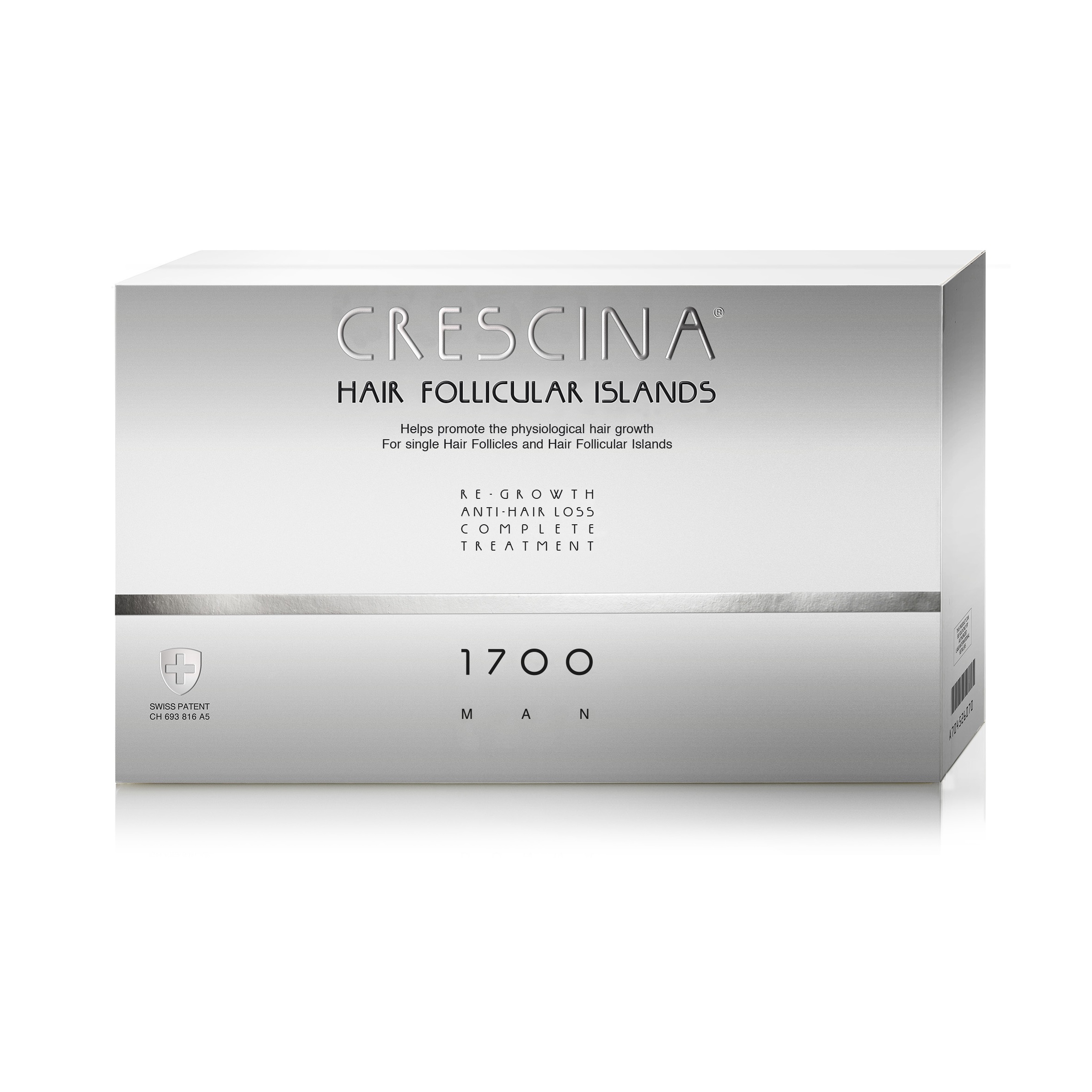 Labo Suisse, Crescina Follicular Islands 1700, For Growth Stimulation, Ampoules Treatment Serum, For Scalp, For Men, 20 pcs