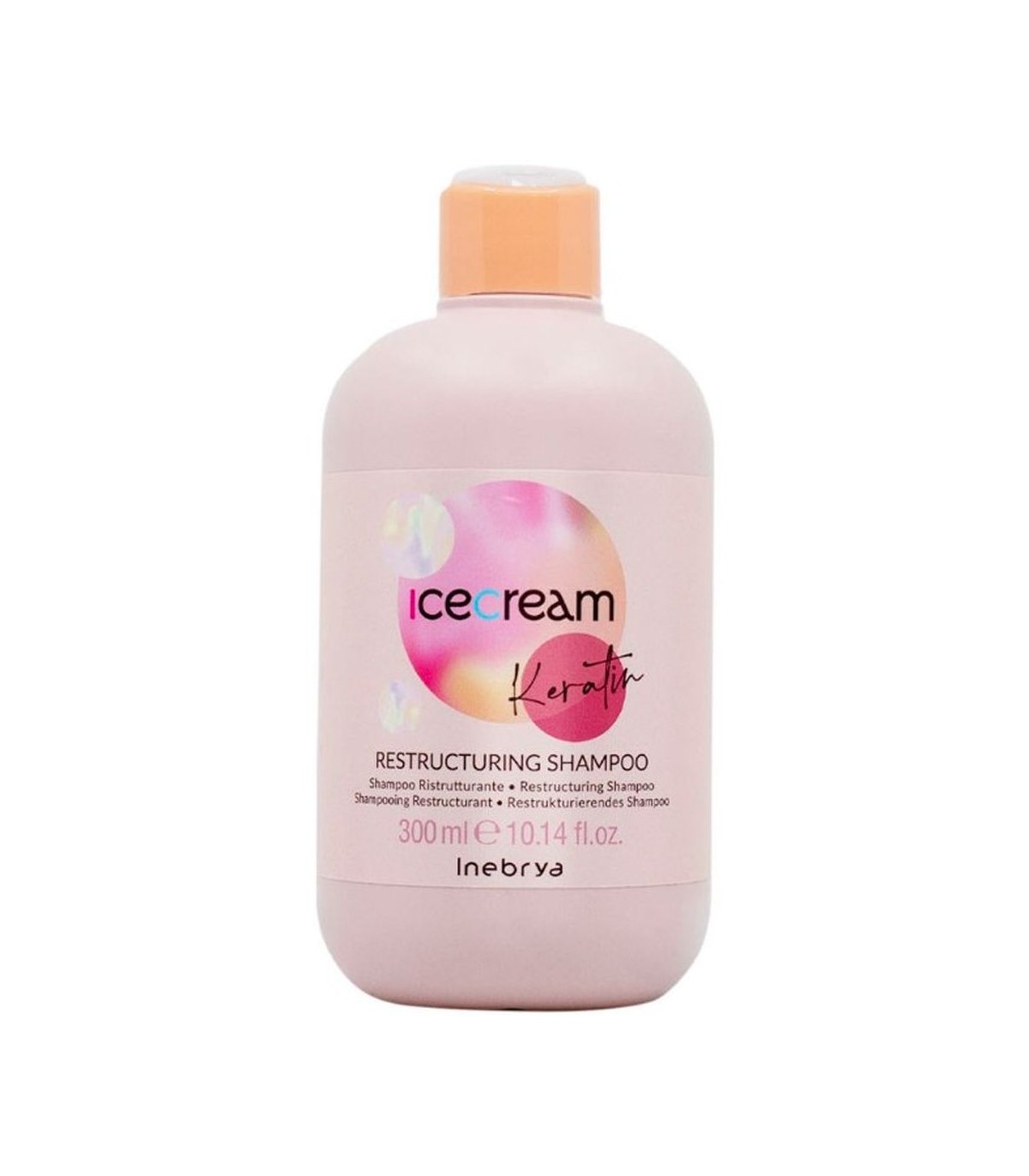 Inebrya, Ice Cream Keratin, Saç Şampuanı, Düzleştirme, 300 ml