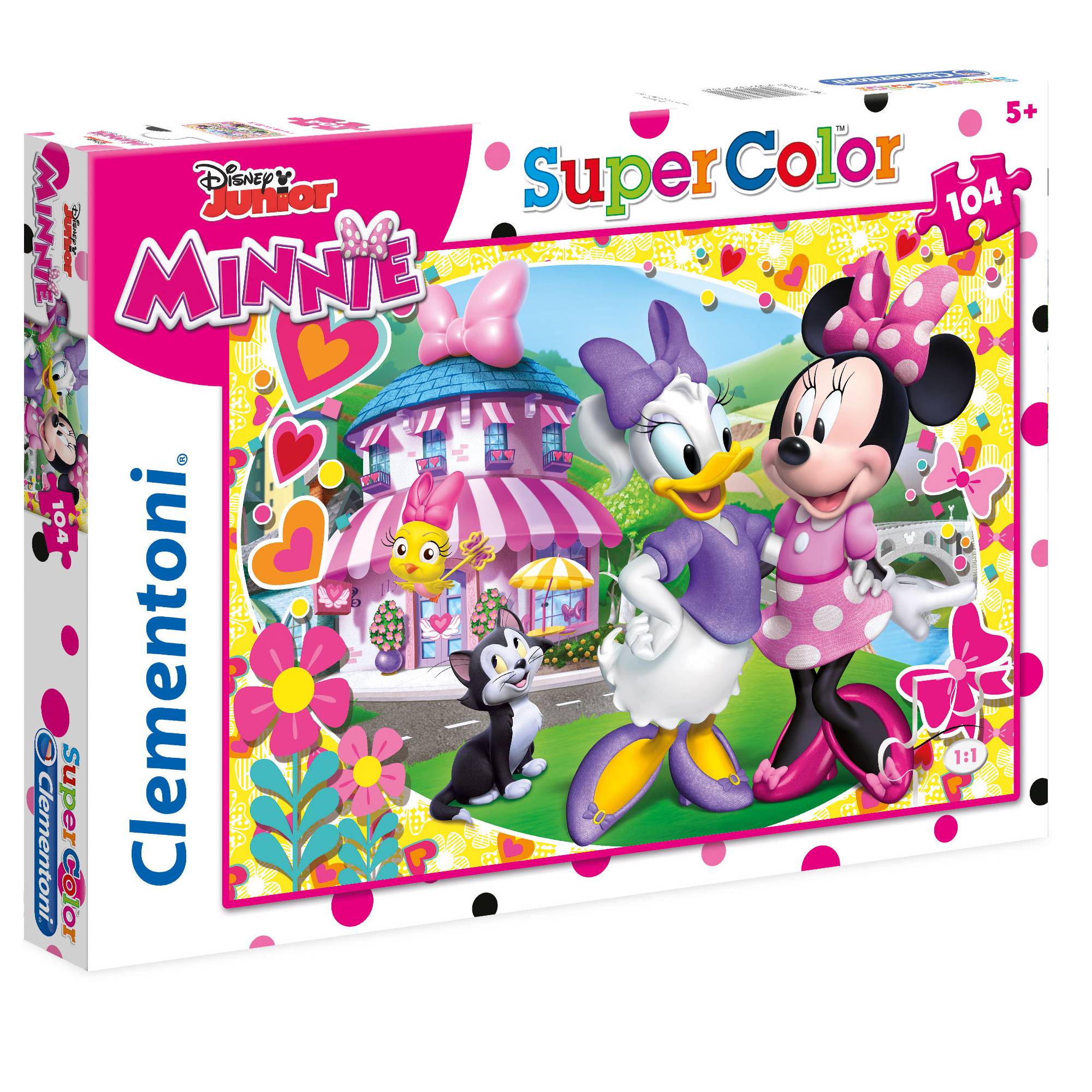Clementoni, SuperColor, Minni Fare, Puzzel, Kızlar için, 5+ yıl, 104 parça.