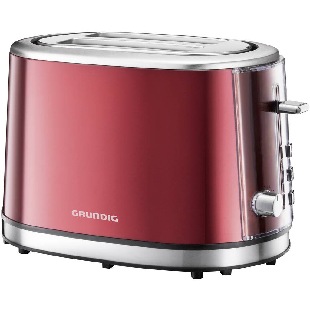 Toaster Grundig TA6330 cu atașament de copt acasă Roșu (metallic), Stain GMN3710