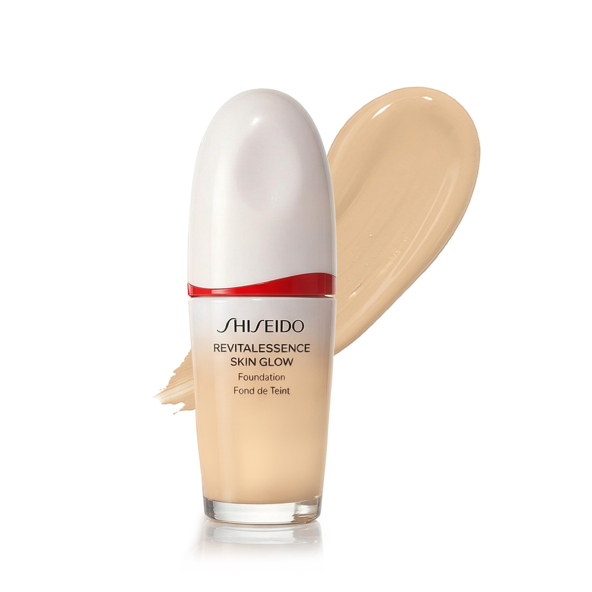 Bază de fond de ten Shiseido Revitalessence Skin Glow cu protecție solară SPF 30 PA+++ (160 Shell), 30 ml.