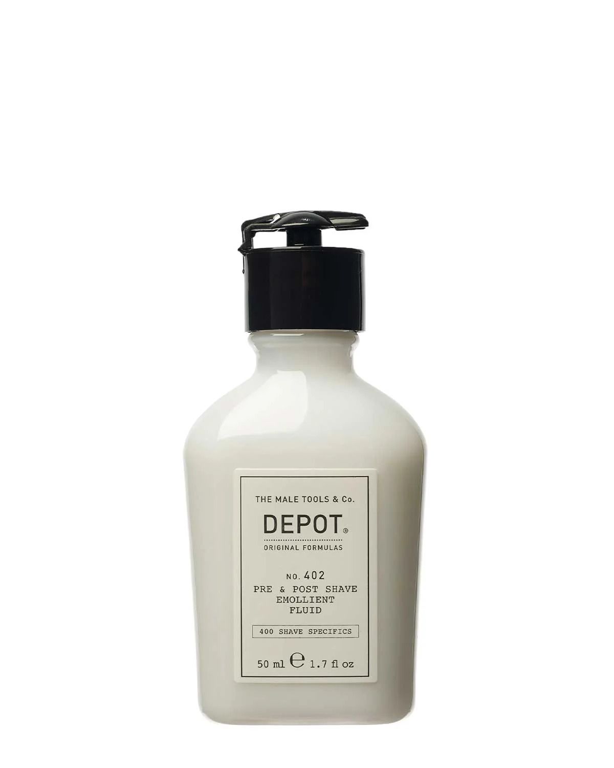 Depozit, 400 Detalii privind rasurarea Nr. 402, Uleiuri esențiale, Relaxantă, Lichid de pre- și post-trimire a barbei, 50 ml