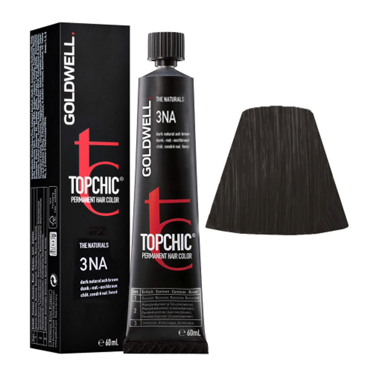 Goldwell, TopChic, Pălăria de păr permanentă, 3 Na Brun închis, 60 ml.