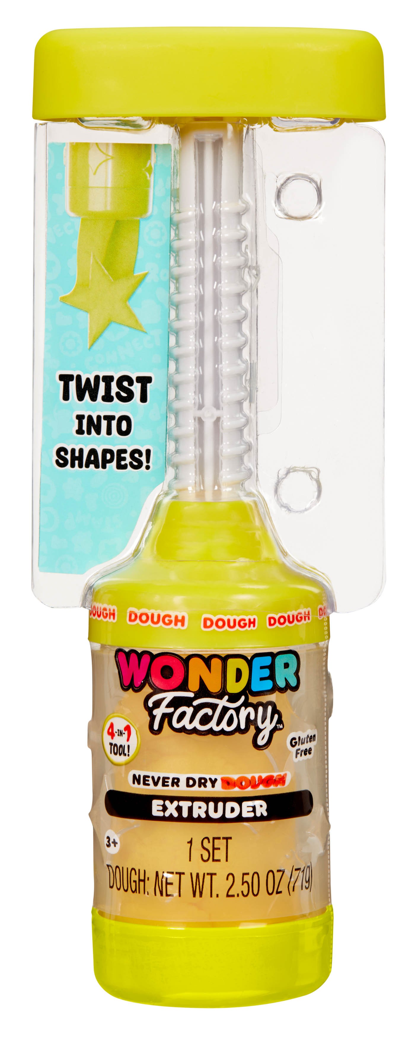 Wonder Factory Never Dry Dough Extruder – Yellow 532279