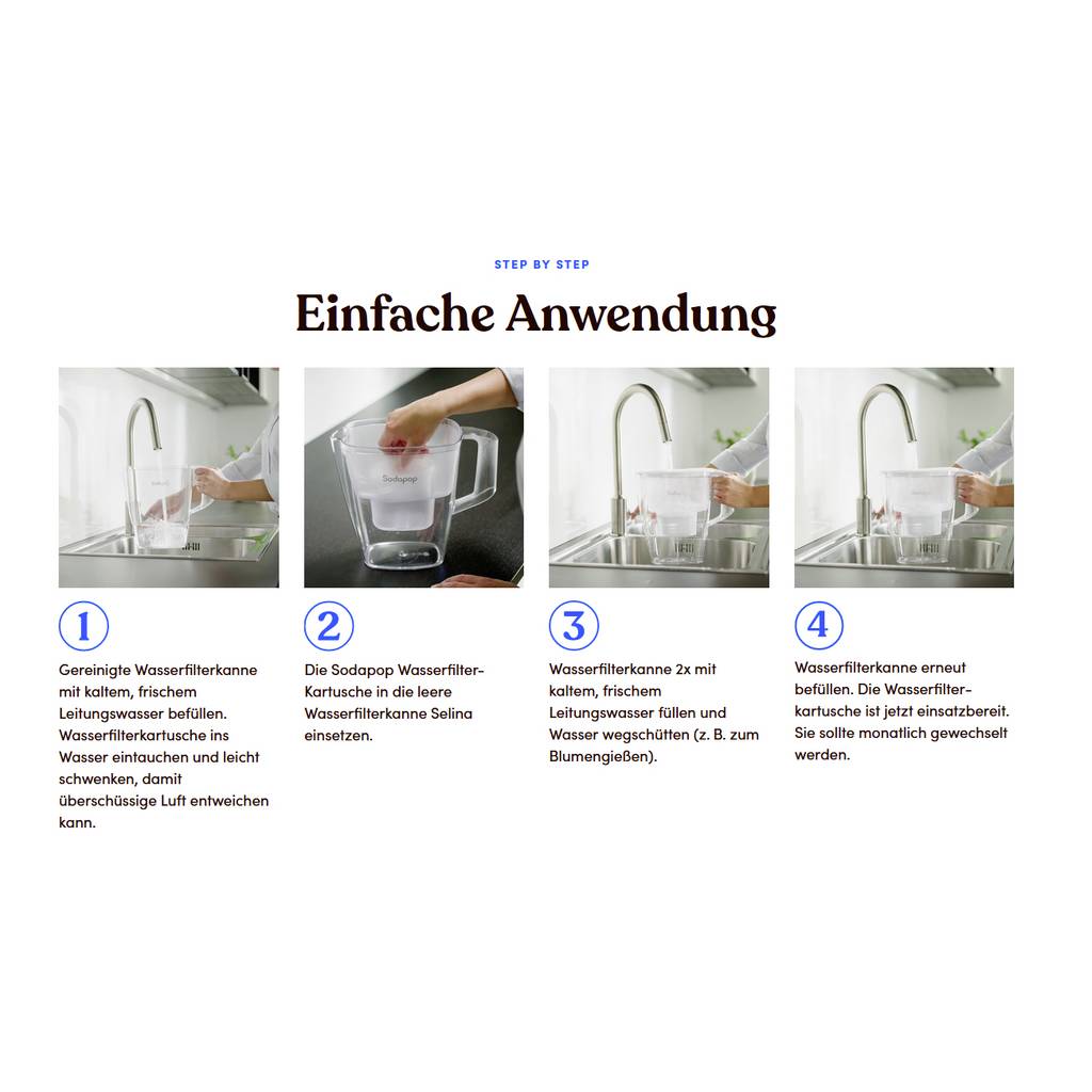 Sodapop 10029101 Filtre de apă 3 l Alb, Transparent 10029101